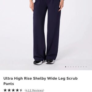 Figs Technical Collection Shelby Wide Leg Scrub Pant — Deep Navy
